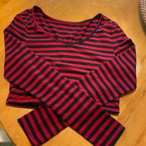 Black and red striped long sleeve